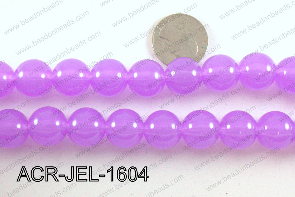 Acrylic Jelly Gumball Purple 16mm ACR-JEL-1604