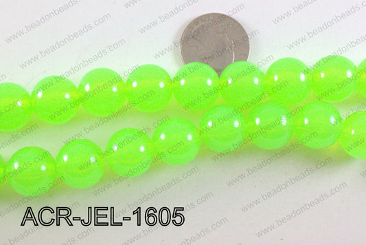 Acrylic Jelly Gumball Lime 16mm ACR-JEL-1605