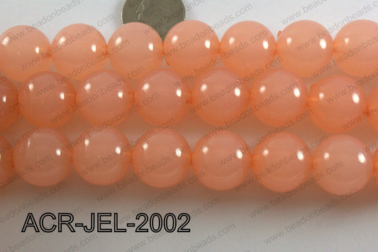 Acrylic Jelly Gumball Round, Peach 20mm ACR-JEL-2002