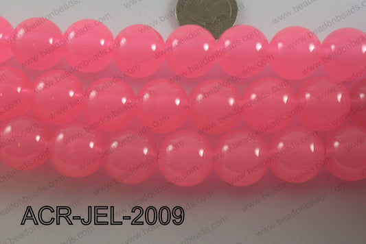 Acrylic Jelly Gumball Round, Light Pink 20mm ACR-JEL-2009