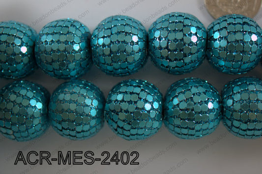 Acrylic Mesh beads 24mm ACR-MES-2402