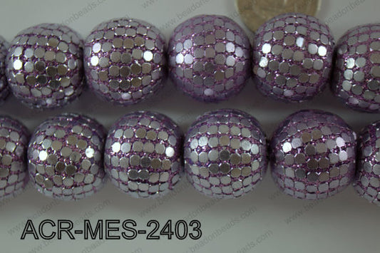 Acrylic Mesh beads 24mm ACR-MES-2403