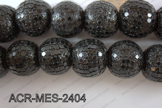 Acrylic Mesh beads 24mm ACR-MES-2404