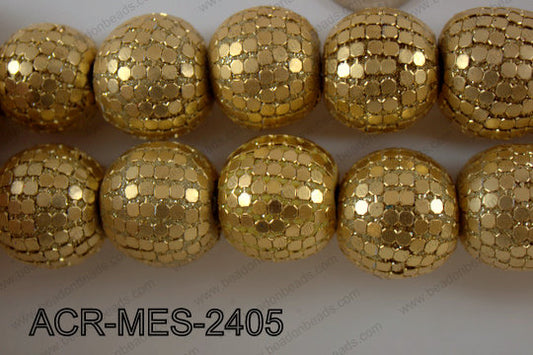 Acrylic Mesh beads 24mm ACR-MES-2405