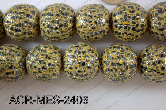 Acrylic Mesh beads 24mm ACR-MES-2406