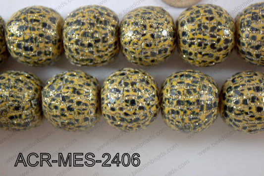Acrylic Mesh beads 24mm ACR-MES-2406