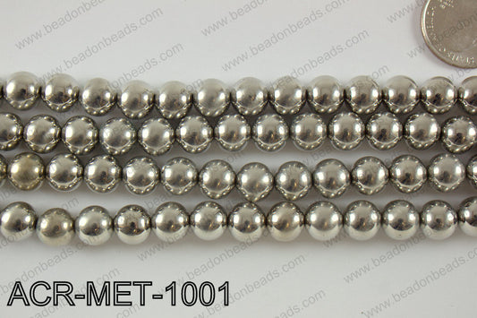 Acrylic metallic coated beads 10mm  ACR-MET-1001