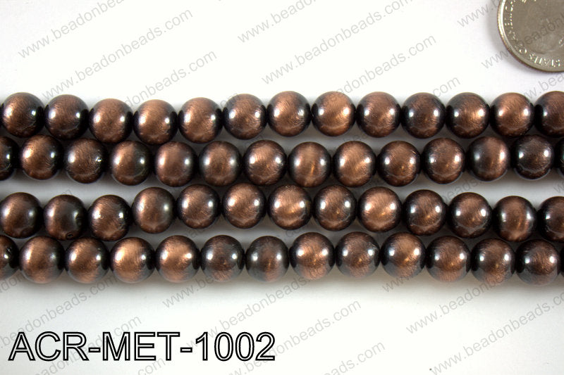 Acrylic metallic coated beads 10mm  ACR-MET-1002