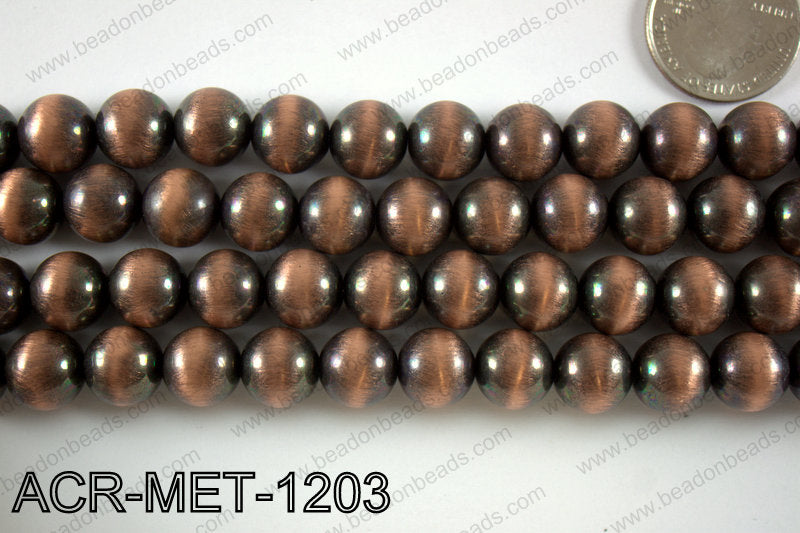 Acrylic metallic coated beads 12mm  ACR-MET-1203