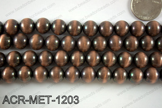 Acrylic metallic coated beads 12mm  ACR-MET-1203