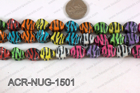 Acrylic Nugget Multicolor 15mm ACR-NUG-1501