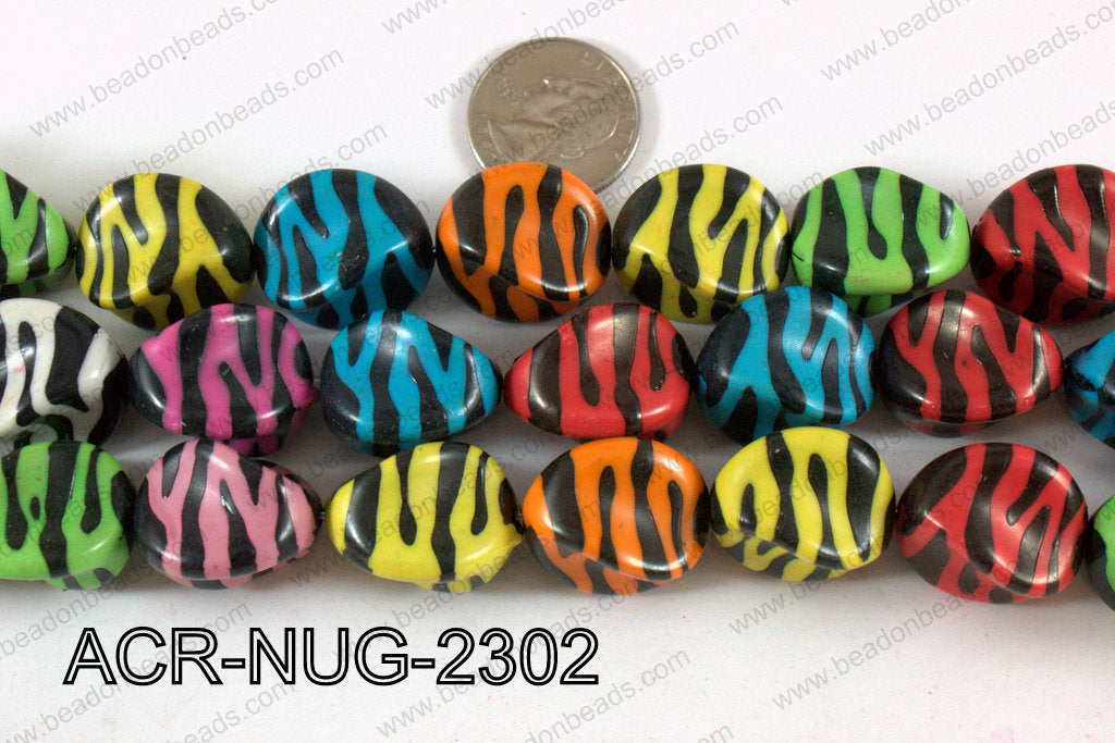 Acrylic Nugget Multicolor 23mm ACR-NUG-2302