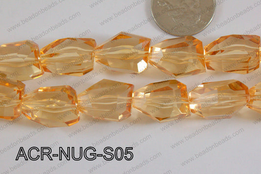 Acrylic Nugget Champange 15x18mm ACR-NUG-S05