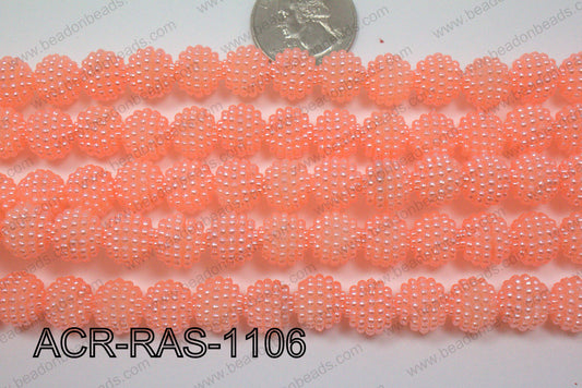Acrylic Raspberry round Peach 11mm ACR-RAS-1106