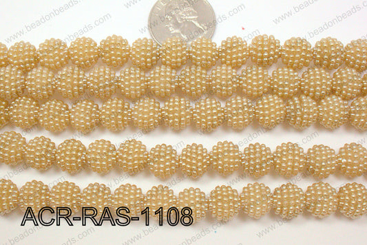 Acrylic Raspberry round Champange 11mm ACR-RAS-1108