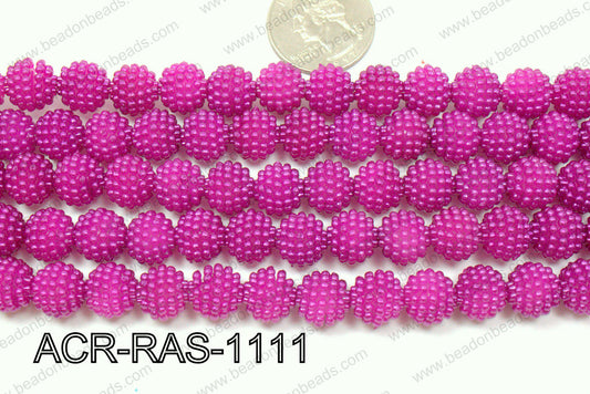 Acrylic Raspberry round Dark Purple 11mm ACR-RAS-1111
