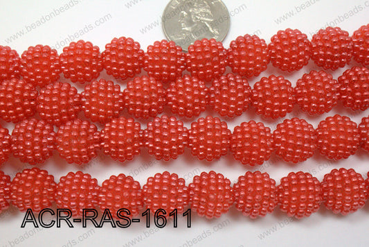 Acrylic Raspberry round Red 14mm ACR-RAS-1611