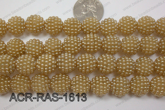 Acrylic Raspberry round Champange 14mm ACR-RAS-1613