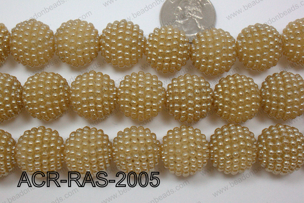 Acrylic Raspberry round Champange 18mm ACR-RAS-2005