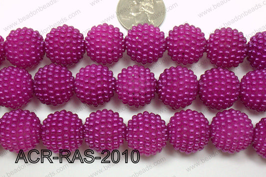 Acrylic Raspberry round Dark Purple 18mm ACR-RAS-2010