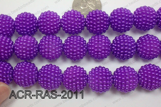 Acrylic Raspberry round Purple 18mm ACR-RAS-2011