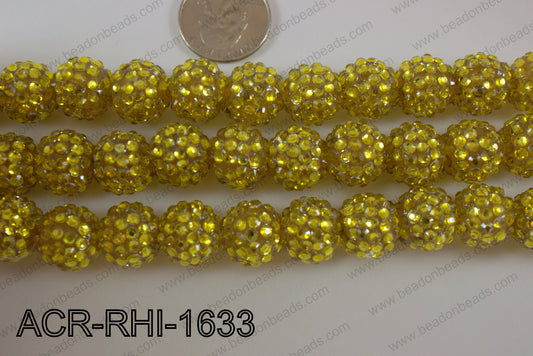 Acrylic Rhinestones Round 16mm gold ACR-RHI-1633