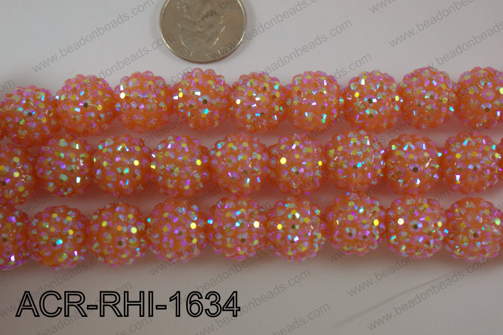Acrylic Rhinestones Round 16mm pink ACR-RHI-1634