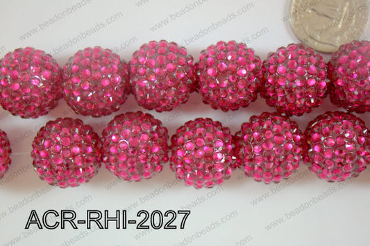 Acrylic Rhinestone Round 20mm ACR-RHI-2027