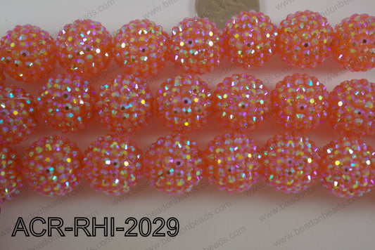 Acrylic Rhinestones Round 20mm pink  ACR-RHI-2029