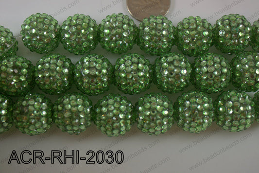 Acrylic Rhinestones Round 20mm green ACR-RHI-2030