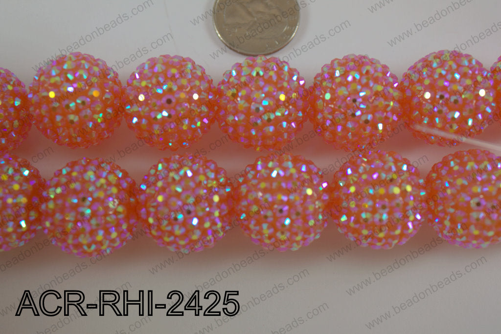 Acrylic Rhinestones Round 24mm turquoise ACR-RHI-2425