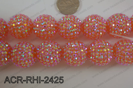 Acrylic Rhinestones Round 24mm turquoise ACR-RHI-2425