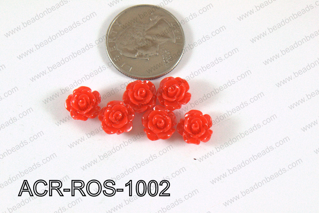 Acrylic Rose Red 10mm ACR-ROS-1002