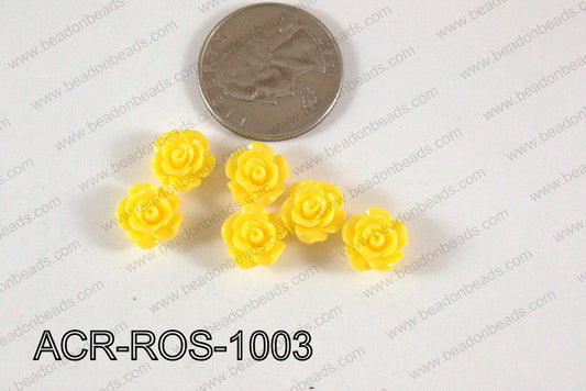 Acrylic Rose Yellow 10mm ACR-ROS-1003