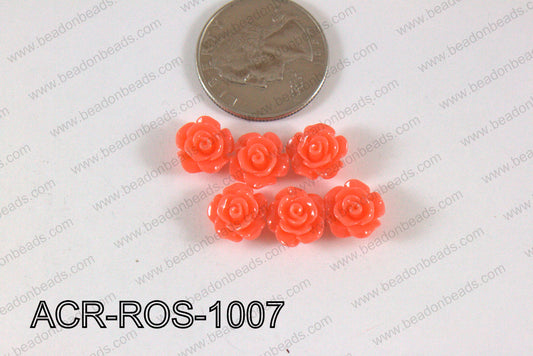 Acrylic Rose Orange 10mm ACR-ROS-1007