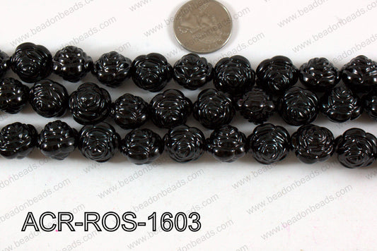 Acrylic Rose Black 16mm ACR-ROS-1603