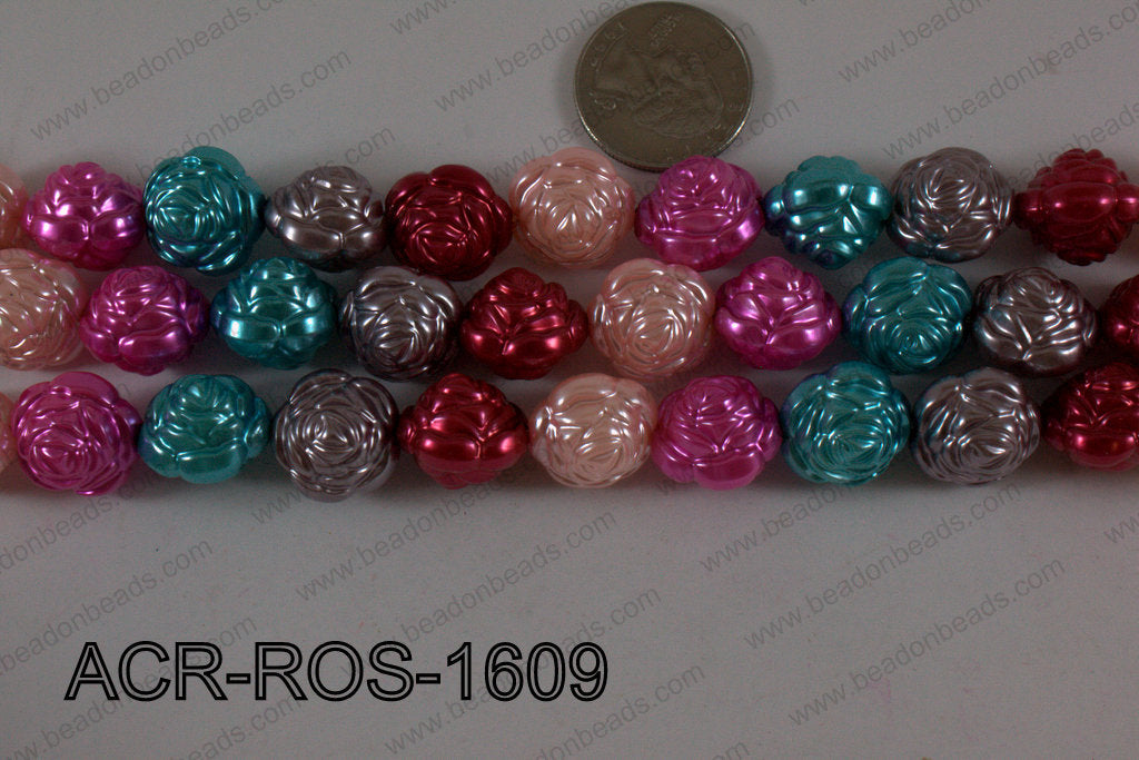Acrylic Rose Multicolor 16mm ACR-ROS-1609