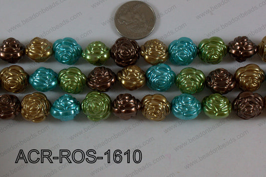 Acrylic Rose Multi 16mm ACR-ROS-1610