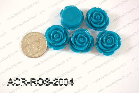 Acrylic Rose bead 20mm dark blue ACR-ROS-2004
