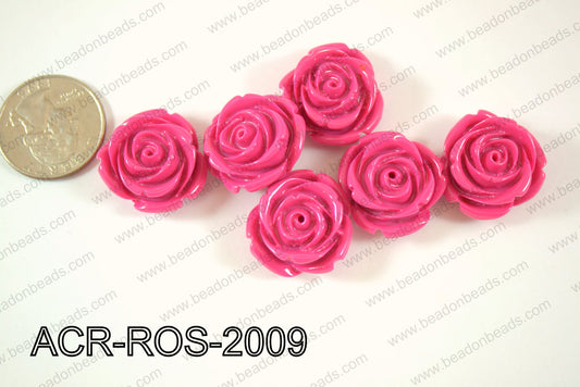 Acrylic Rose bead 20mm purple ACR-ROS-2009
