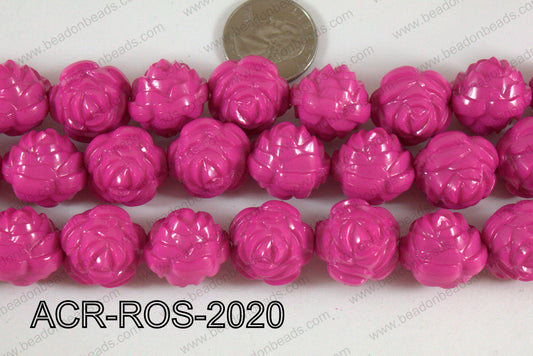 Acrylic Rose Hot Pink 20mm ACR-ROS-2020