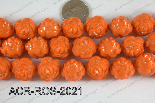 Acrylic Rose Orange 20mm ACR-ROS-2021