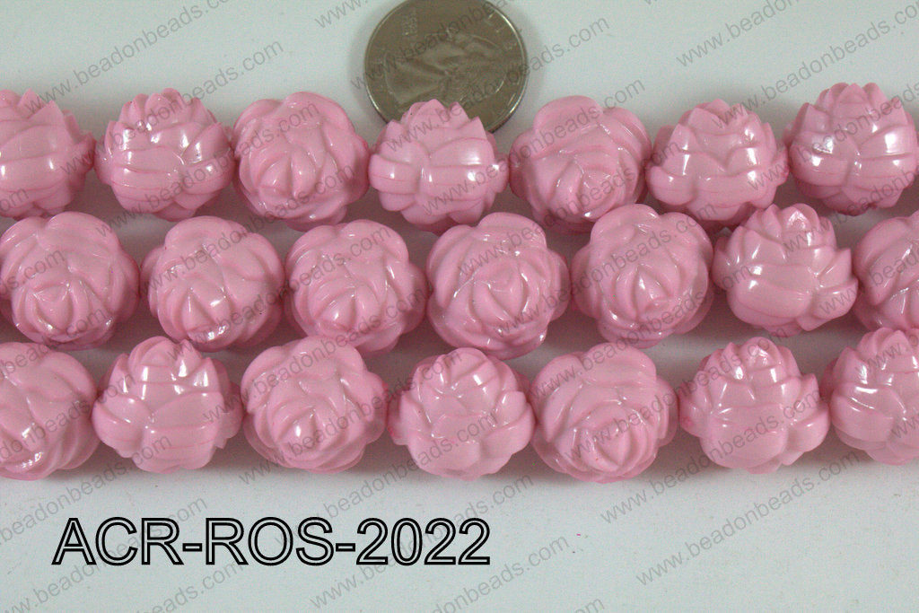Acrylic Rose Light Pink 20mm ACR-ROS-2022