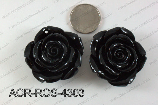 Acrylic Pendant Rose Black 43mm ACR-ROS-4303