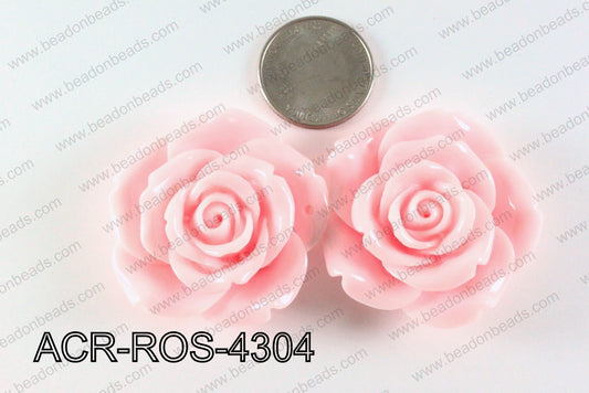 Acrylic Pendant Rose Light Pink 43mm ACR-ROS-4304