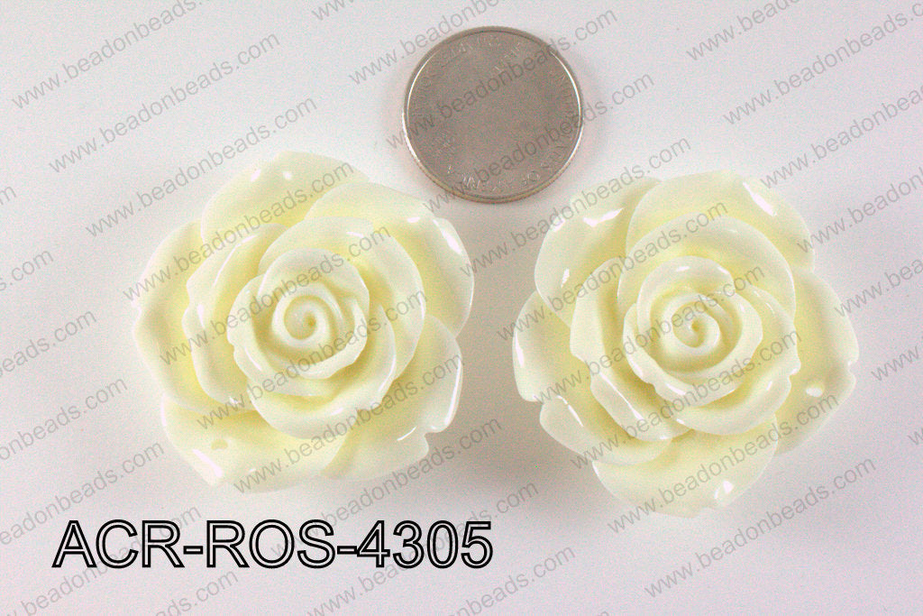 Acrylic Pendant Rose Cream 43mm ACR-ROS-4305