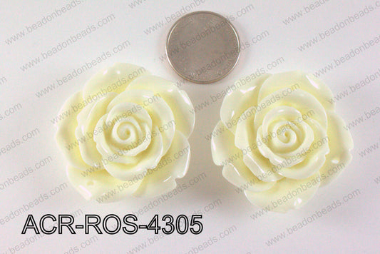 Acrylic Pendant Rose Cream 43mm ACR-ROS-4305