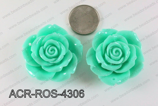 Acrylic Pendant Rose Mint 43mm ACR-ROS-4306