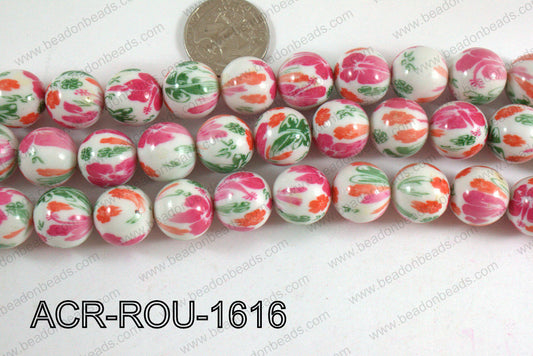 Acrylic Round  white 16mm ACR-ROU-1616