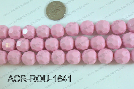 Acrylic Round faceted 16mm light pink ACR-ROU-1641
